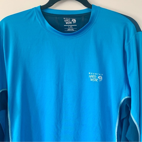 Mountain Hardware Men’s Blue Base Layer Long Sleeve Shirt Sz L - Picture 1 of 11